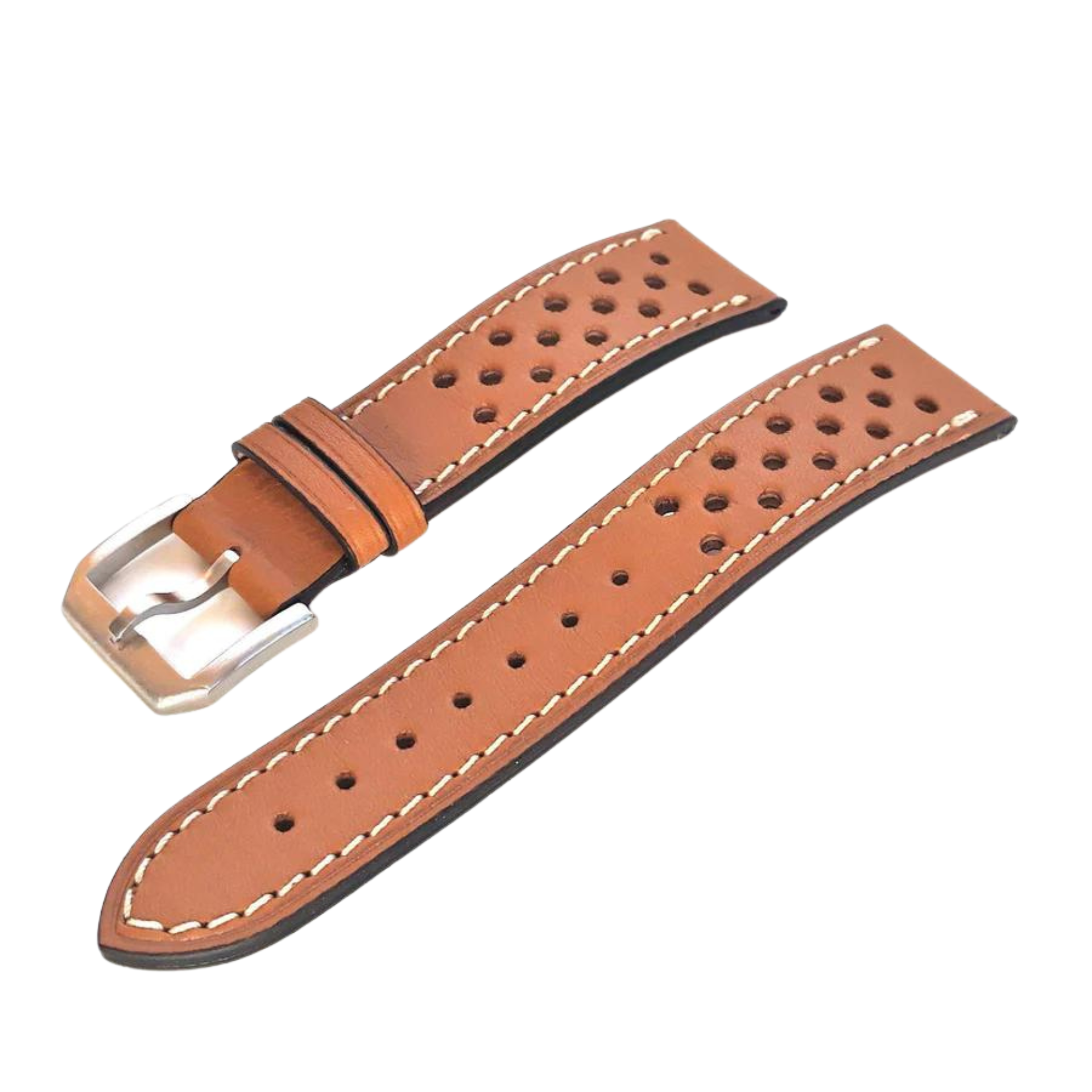 Correa de reloj de cuero artesanal Nappa Monza Sport Marrón habana
