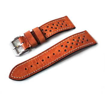 Correa para reloj de piel de ciervo rojo Monza Vintage