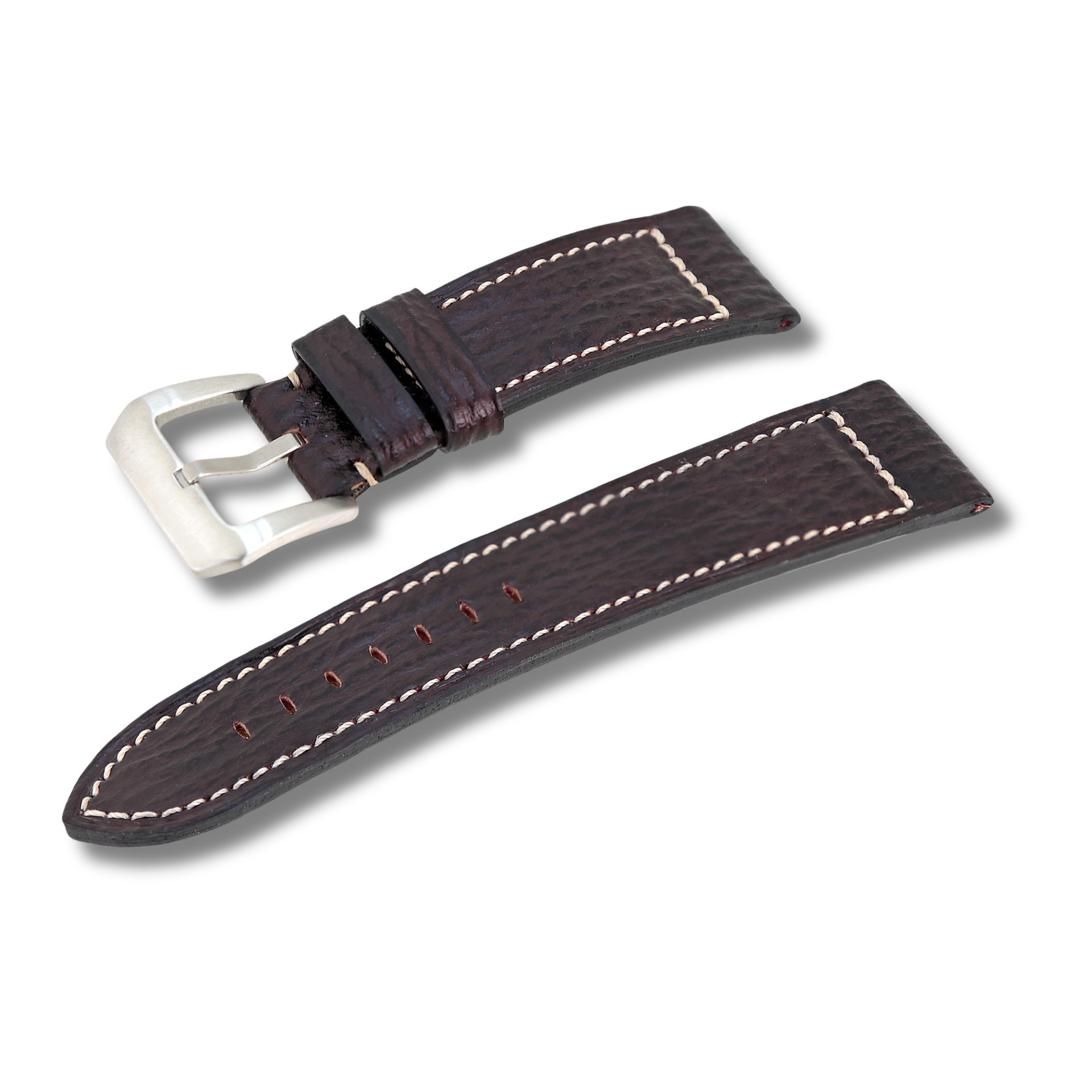 Correa de reloj artesanal de cuero de tiburón PAM Oceanic