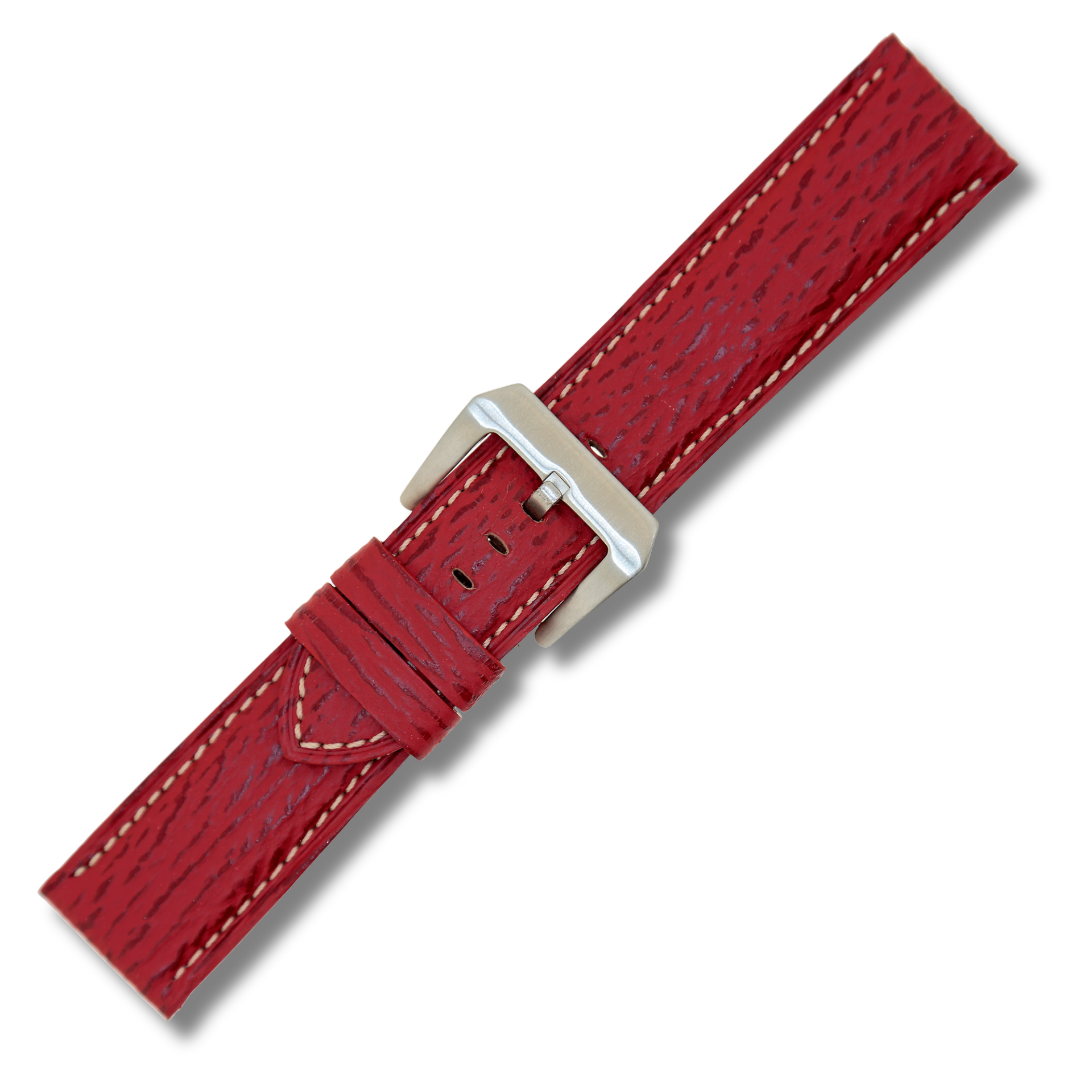 Correa de reloj artesanal de cuero de tiburón PAM Oceanic