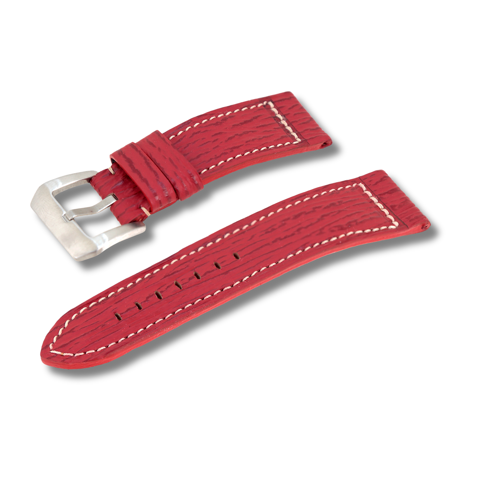 Correa de reloj artesanal de cuero de tiburón PAM Oceanic