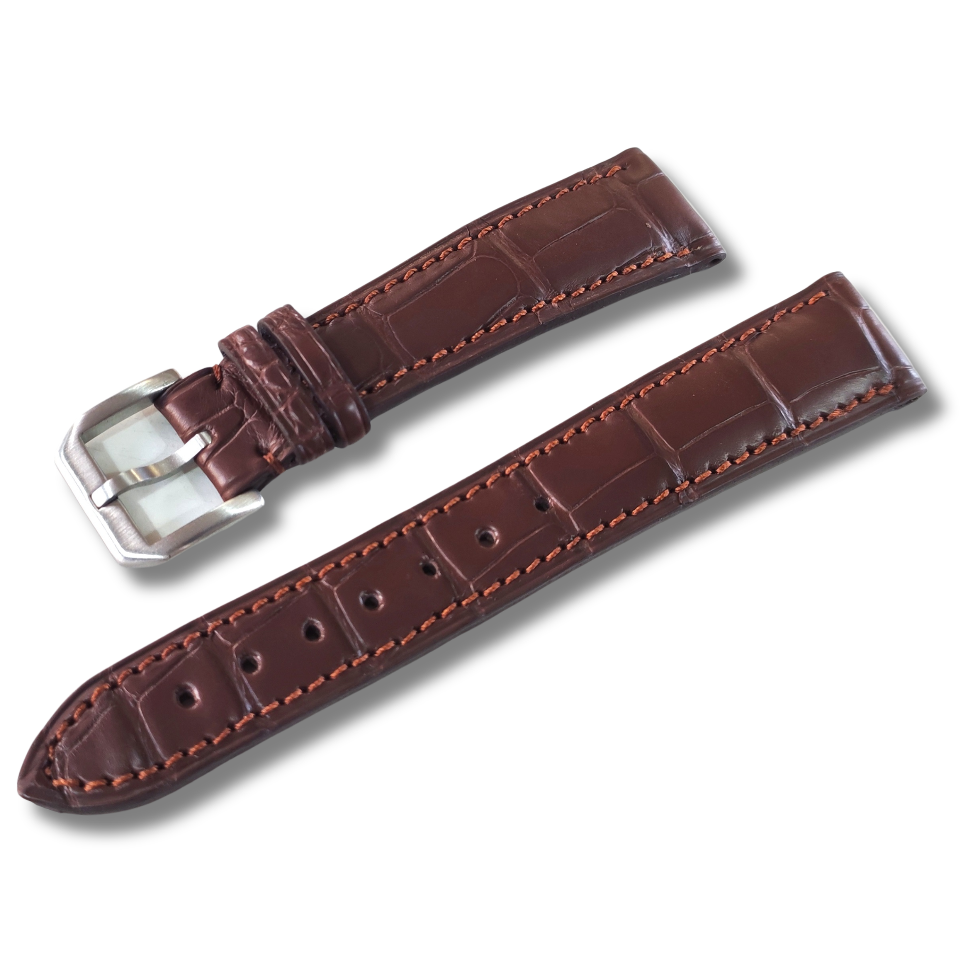 Correa de reloj Alligator Louisiana chocolate mate IGORMO