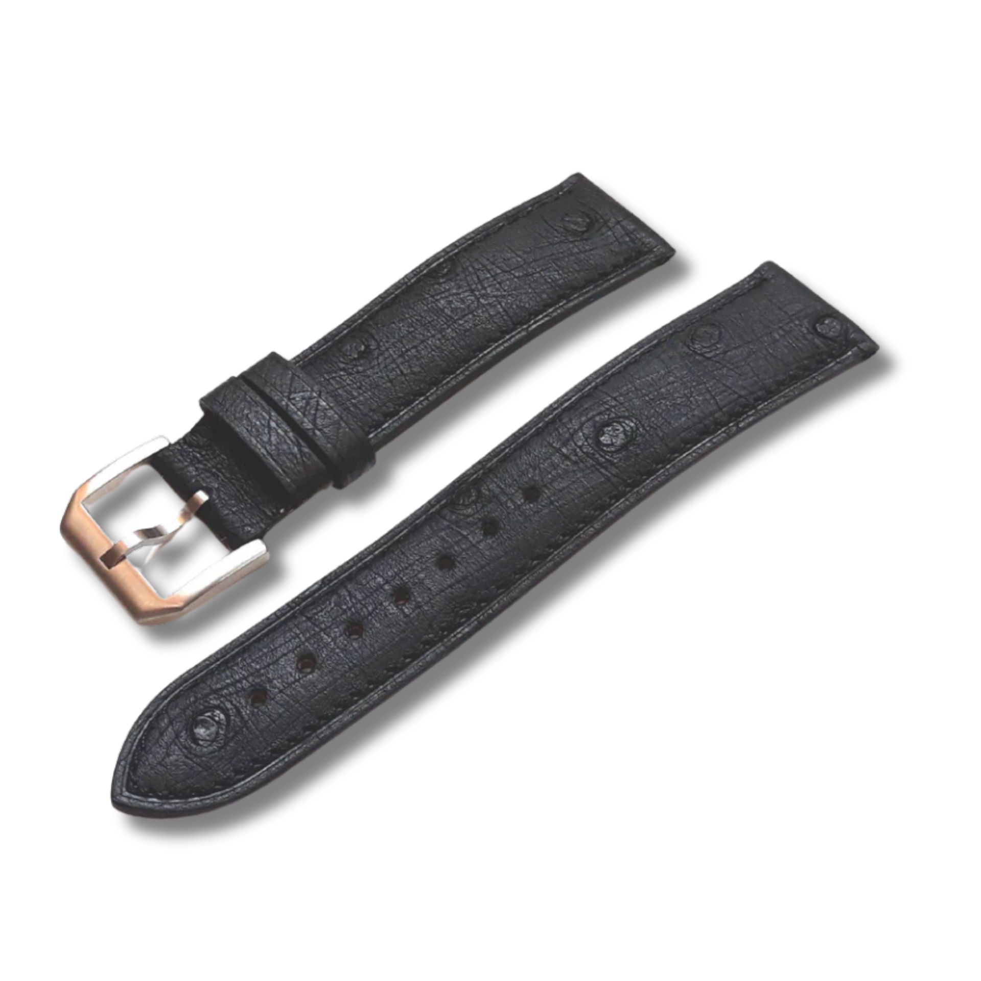 Correa reloj cuero avestruz exotica igormo 500060 Negra