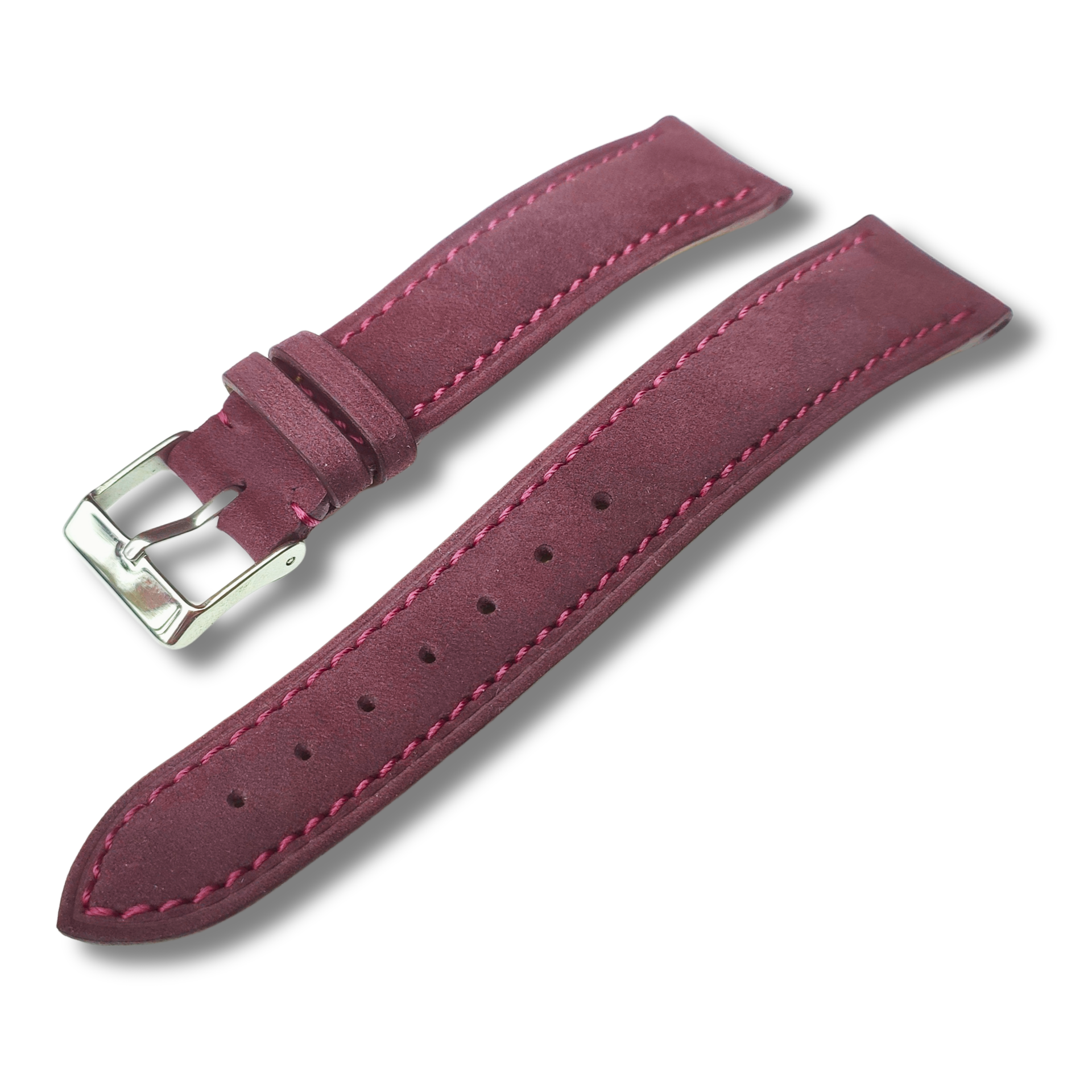 Correa de reloj cuero velvet igormo pelillos a la mar 219250 burdeos